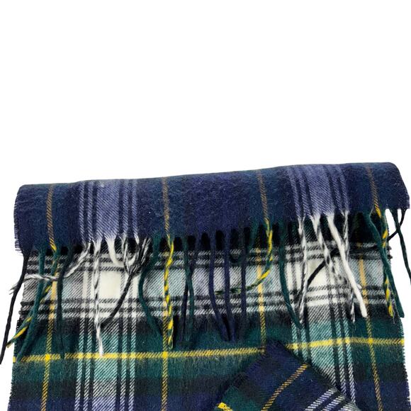 VINTAGE Christian Dior Monsieur Plaid Scarf 100% Acrylic Cashmaire Japan 55" - Picture 6 of 7